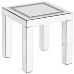 BEISTELLTISCH 40/40/40 cm Silberfarben quadratisch  - Silberfarben, Trend, Glas/Holzwerkstoff (40/40/40cm) - Xora