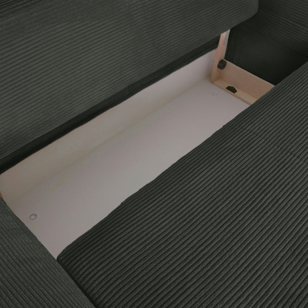 BÄDDSOFFA i manchester mörkgrön  - kromfärg/mörkgrön, Design, textil/plast (176/81/98cm) - MID.YOU