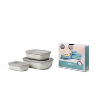 VORRATSDOSENSET 3-teilig  - Weiß, Basics, Kunststoff (25,0/20,0/7,0cm) - Mepal