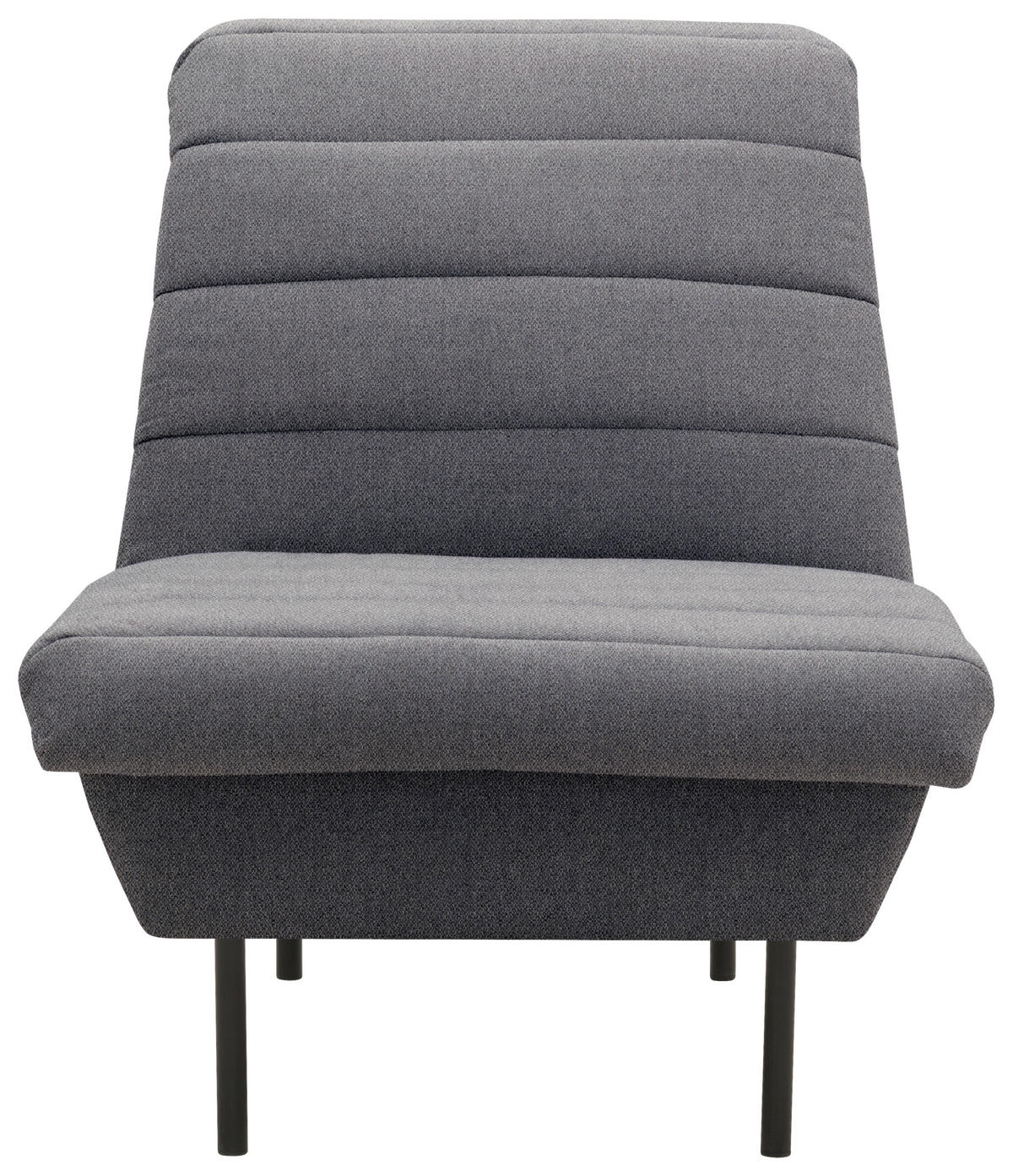 SESSEL in Flachgewebe Blaugrau  - Blaugrau/Schwarz, Design, Textil/Metall (72/92/103cm) - LOOKS by W.Joop