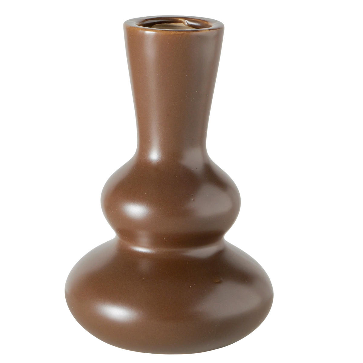 VASE  - Braun, Basics, Keramik (8/12cm) - Ambia Home