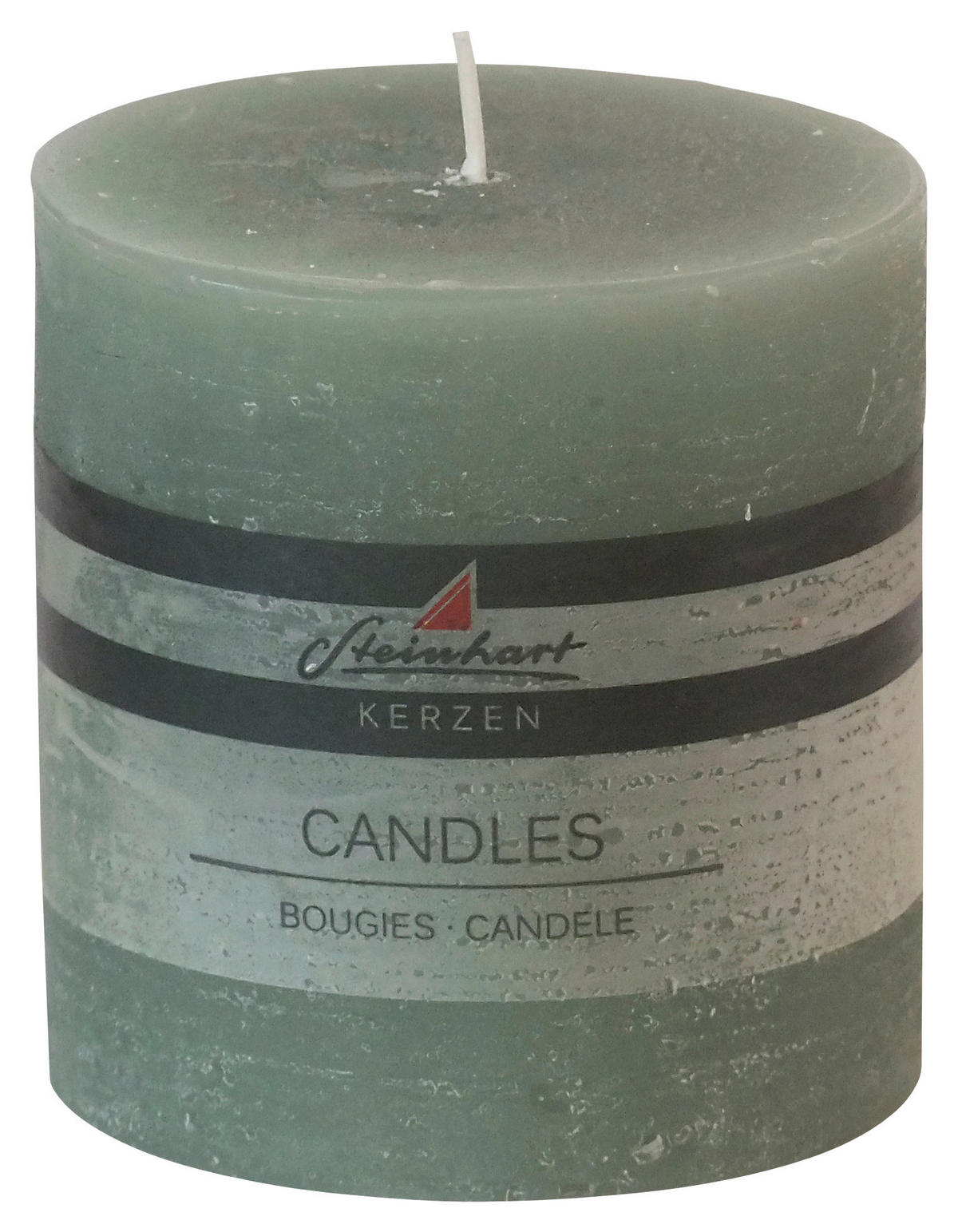 STUMPENKERZE 9,8/10 cm  - Grün, Basics (9,8/10cm) - Steinhart