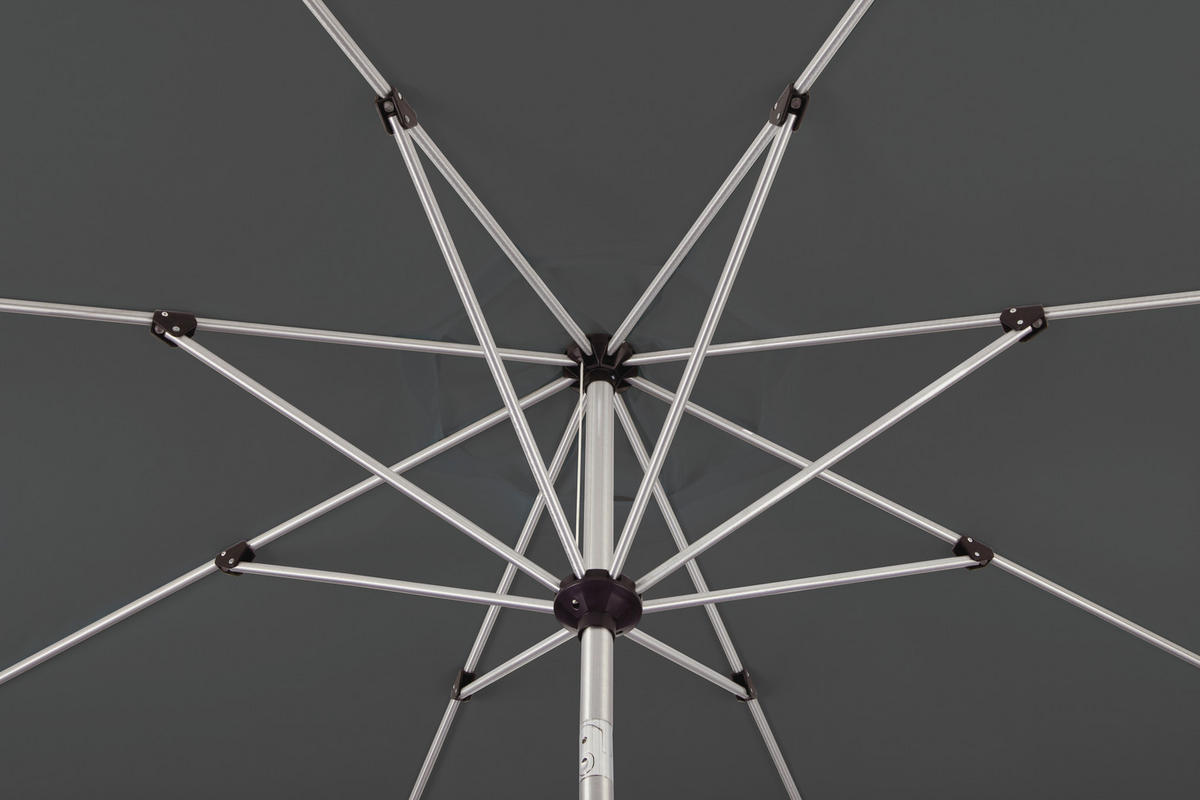 SONNENSCHIRM   - Anthrazit/Silberfarben, Basics, Textil/Metall (270/250/270cm) - Schneider