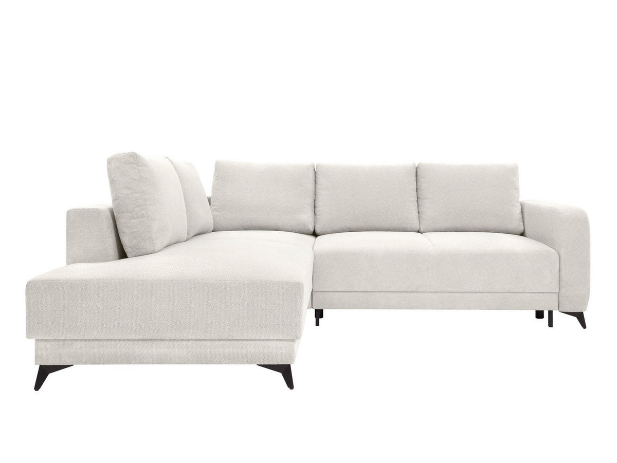 ECKSOFA CORTEZ Creme  - Creme/Schwarz, Design, Textil/Metall (215/260cm) - MID.YOU