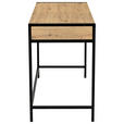 SCHREIBTISCH 120/48/76 cm Schwarz, Eiche Artisan Stauraum  - Schwarz/Eiche Artisan, Design, Holzwerkstoff/Metall (120/48/76cm) - Carryhome