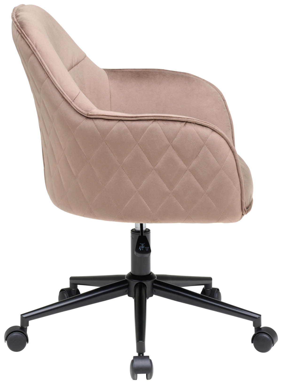 VRTLJIVI STOL kovina, tekstil rjava, črna  - črna/rjava, Moderno, kovina/umetna masa (58/82/90/62cm) - MID.YOU