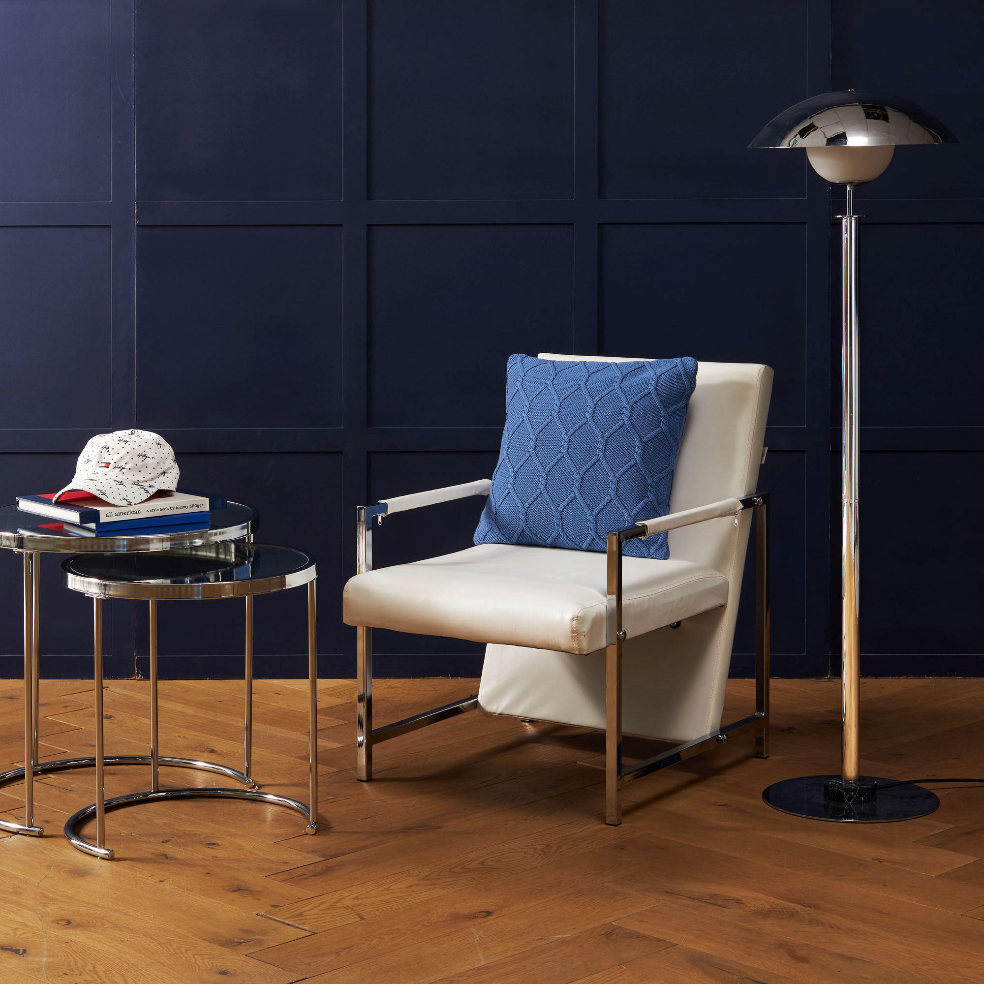 DÍSZPÁRNAHUZAT 40/40 cm  - kék, Basics, textil (40/40cm) - Tommy Hilfiger