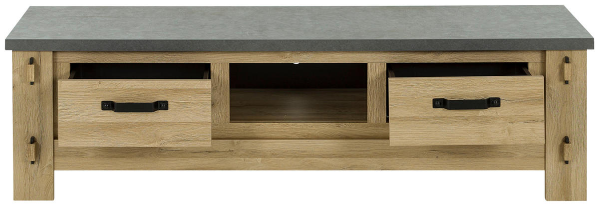 TV-ELEMENT - Eichefarben/Schwarz, MODERN, Holzwerkstoff/Metall (172/49/50cm) - MID.YOU