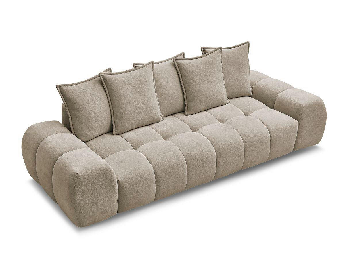 3-SITZER-SOFA EVEREST Struktur Taupe  - Taupe/Schwarz, MODERN, Kunststoff/Textil (278/90/115cm)