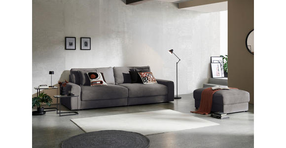 BIGSOFA Cord Dunkelgrau  - Dunkelgrau/Schwarz, MODERN, Kunststoff/Textil (278/93/112cm) - Carryhome