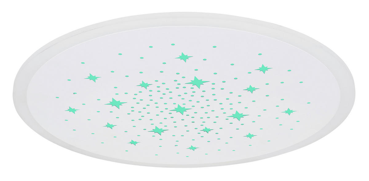 LED-DECKENLEUCHTE 38/5 cm   - Weiß, Design, Kunststoff/Metall (38/5cm) - Globo