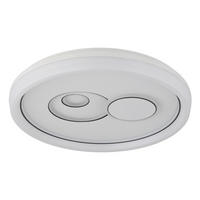 STROPNÍ LED SVÍTIDLO, 49/7 cm  - bílá/černá, Basics, kov/plast (49/7cm) - Globo