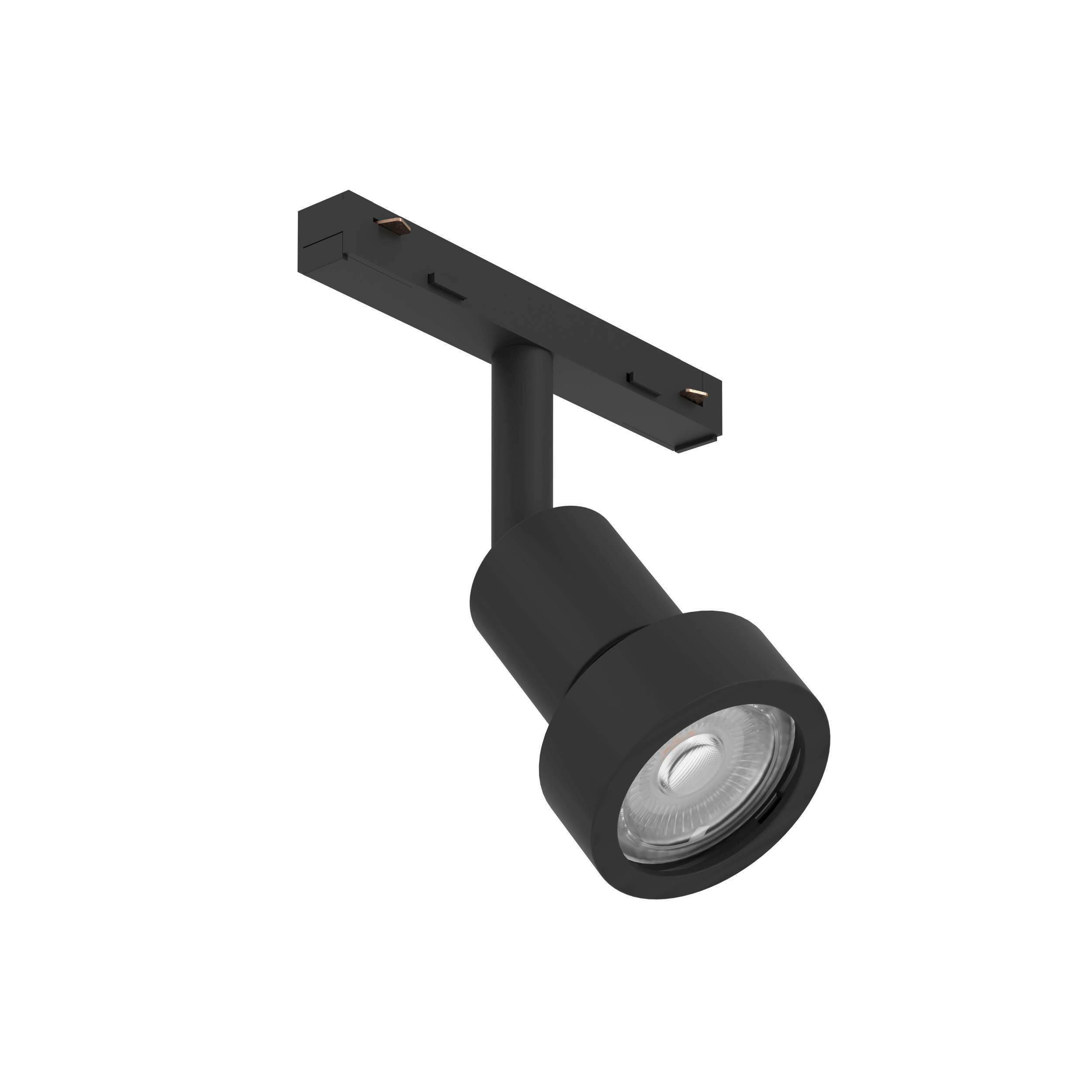SCHIENENSYSTEM-STRAHLER 5,5/14 cm  - Schwarz, Basics, Kunststoff (5,5/14cm)