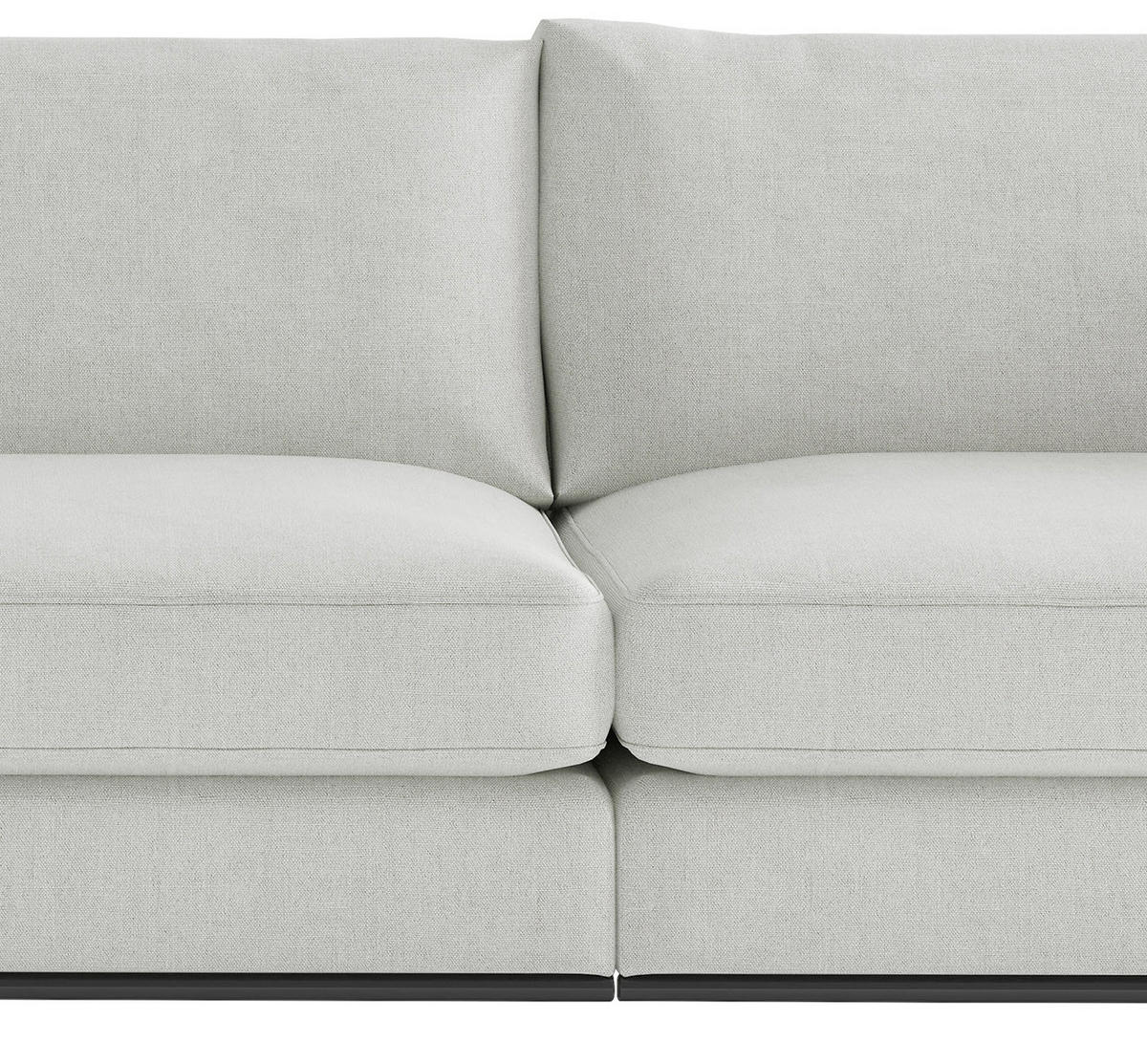 SITZGARNITUR in Webstoff Hellgrau  - Hellgrau/Schwarz, Design, Holz/Textil (278/85/103cm) - Livetastic