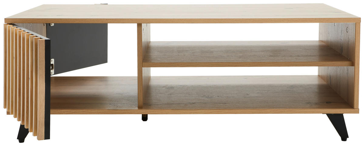 KONFERENČNÍ STOLEK, černá, barvy dubu, kov, kompozitní dřevo, 110/60/39 cm - černá/barvy dubu, Lifestyle, kov/kompozitní dřevo (110/60/39cm) - MID.YOU