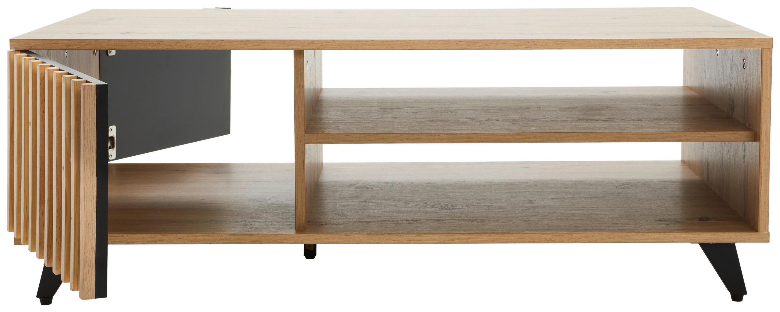 Thumbnail - Mid.you Couchtisch Oslo, Schwarz, Eiche, Metall, Holzwerkstoff, rechteckig, Flachrohr, 110x60x39 cm, Bsci, Wohnzimmer, W...