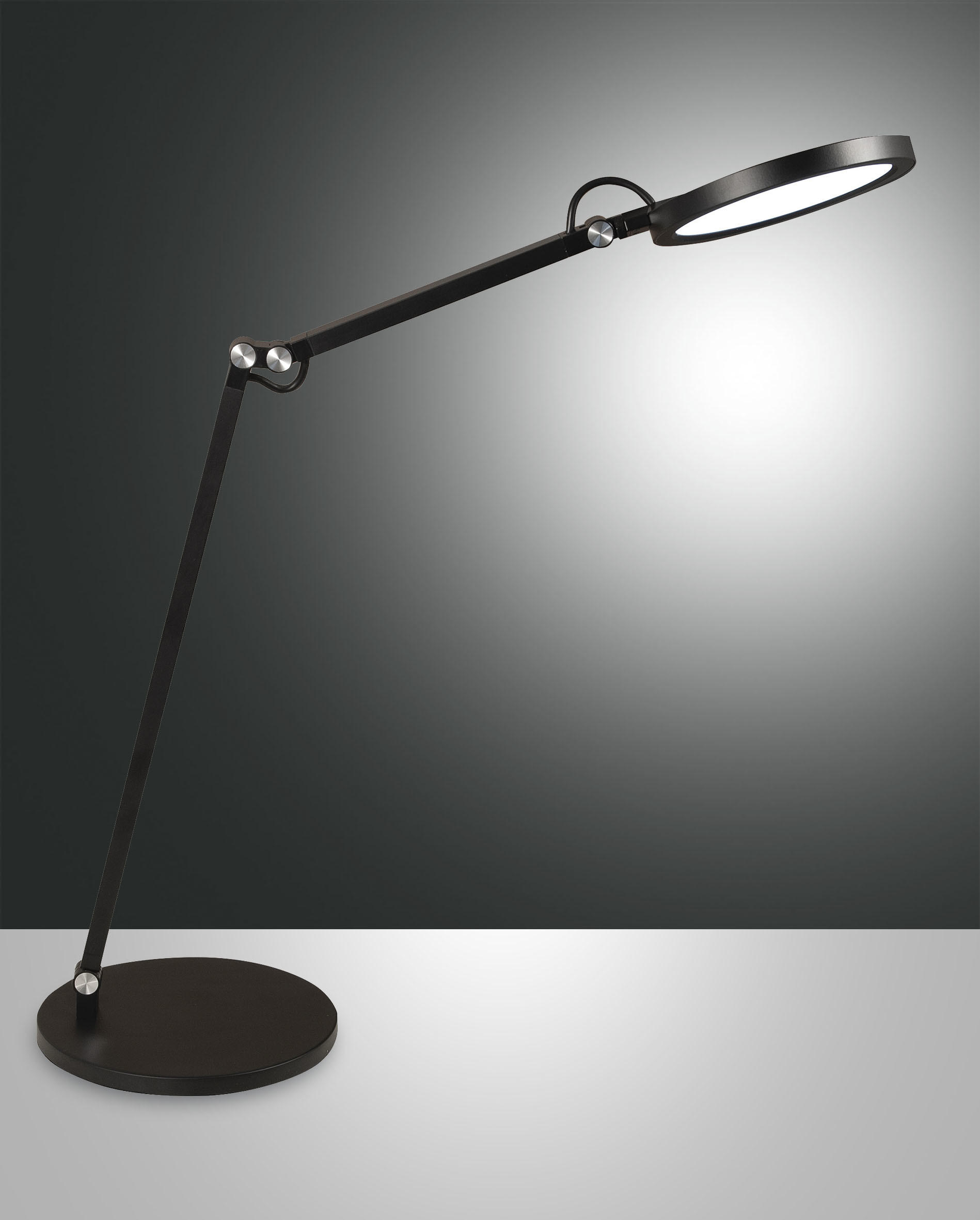 LED-SCHREIBTISCHLEUCHTE Regina  - Schwarz, Design, Kunststoff/Metall (40/80cm) - Fabas Luce