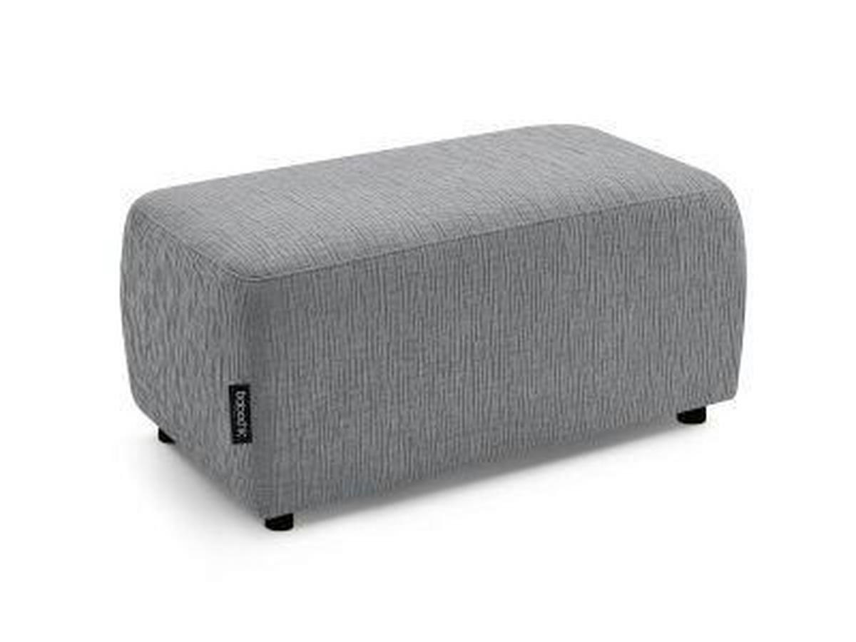 HOCKER ATILLA Struktur Dunkelgrau  - Dunkelgrau/Schwarz, MODERN, Kunststoff/Textil (92/44/48cm)