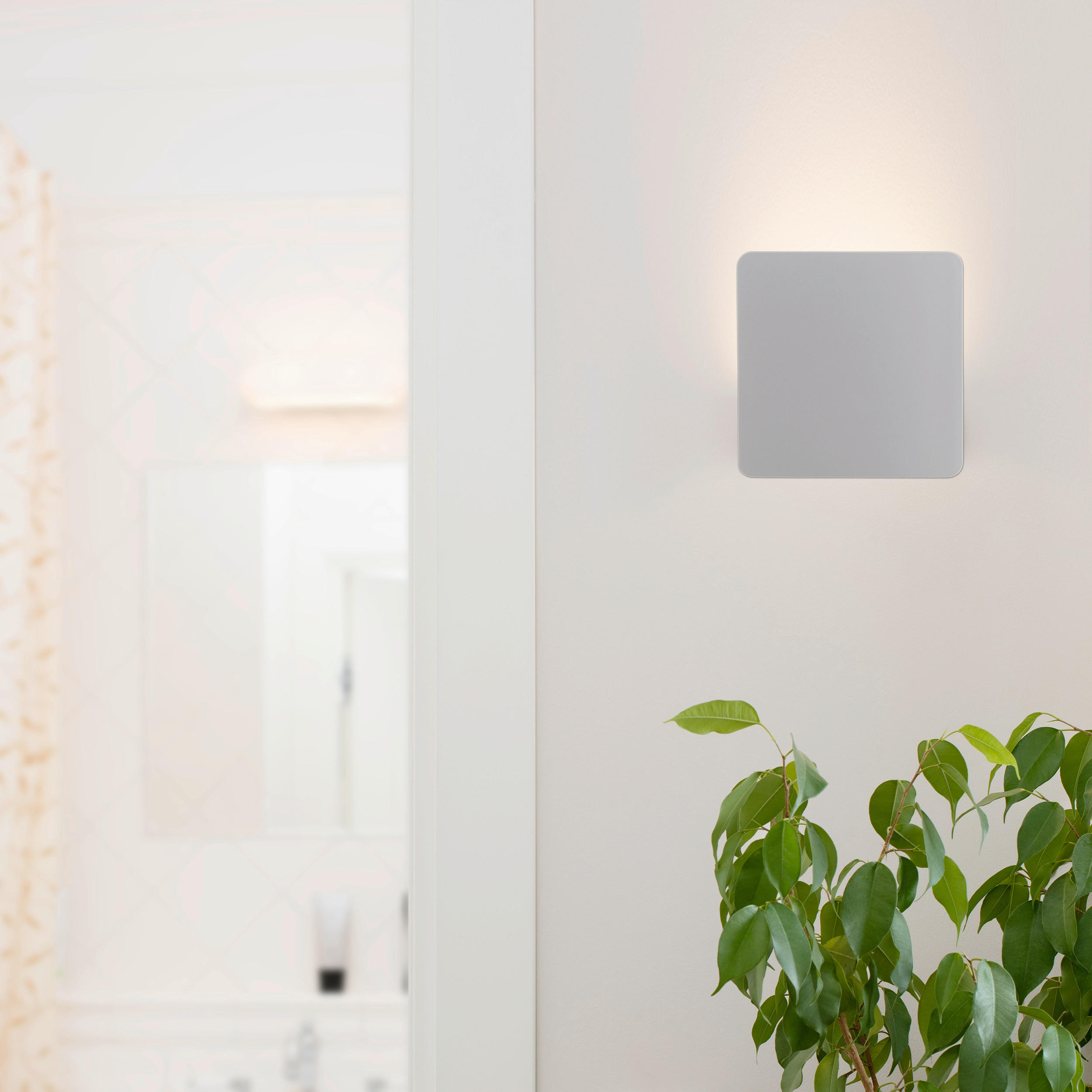 LED-WANDLEUCHTE Stan 5,5/14/6,8 cm   - Weiß, Basics, Metall (5,5/14/6,8cm) - Näve