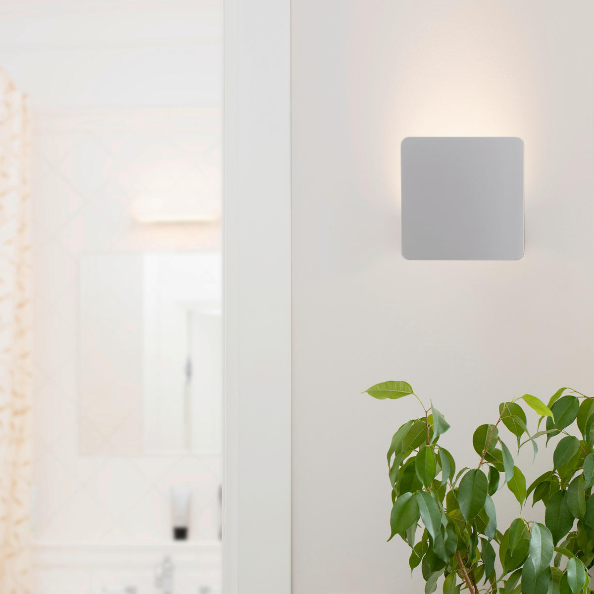 LED-WANDLEUCHTE Stan 5,5/14/6,8 cm   - Weiß, Basics, Metall (5,5/14/6,8cm) - Näve