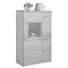 HIGHBOARD FRONT EICHE MASSIV Eiche furniert geölt Eichefarben - Eichefarben, KONVENTIONELL, Glas/Holz (90/140/40,6cm) - Cantus