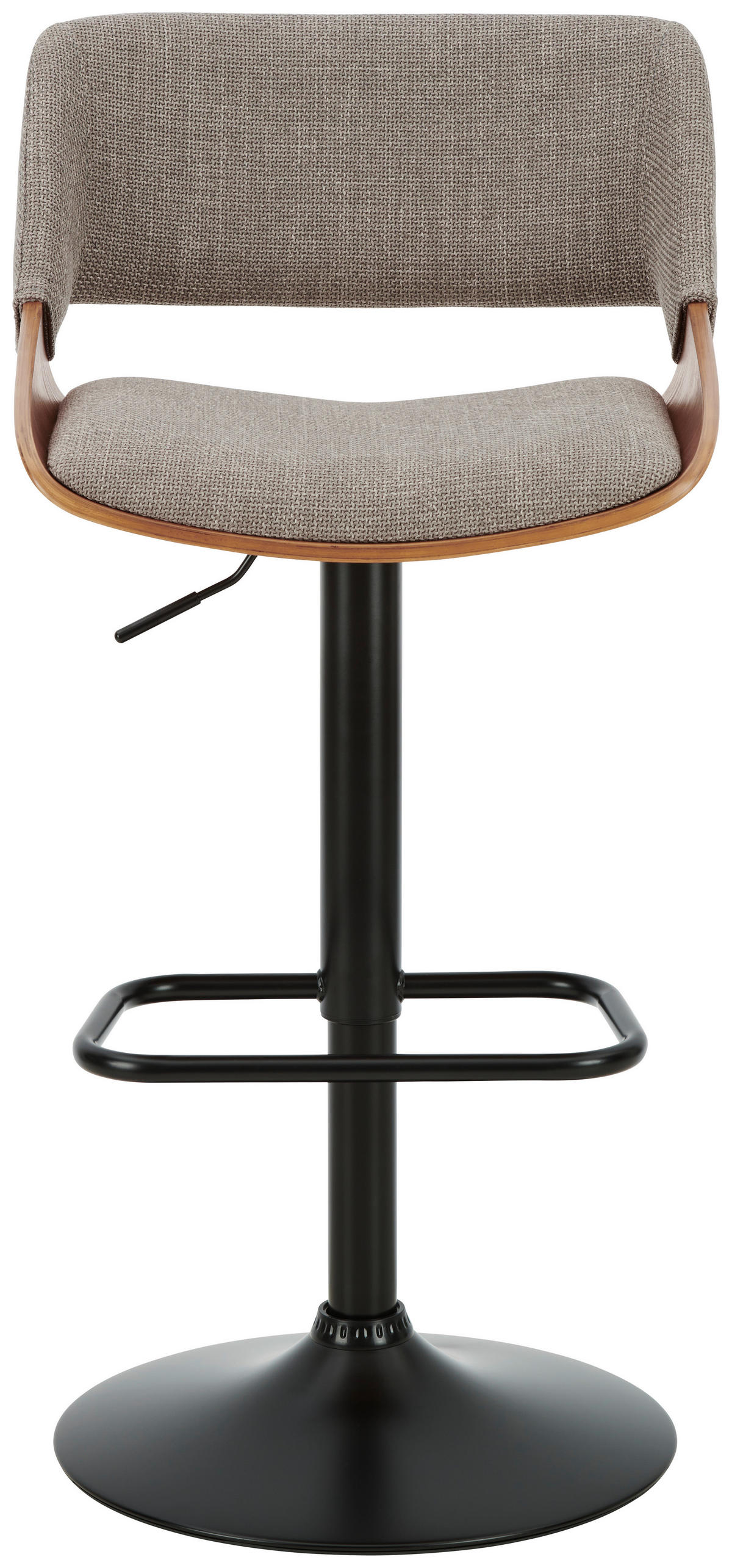 BAROVÁ ŽIDLE, černá, tmavě šedá, barvy vlašských ořechů - černá/tmavě šedá, Moderní, kov/dřevo (50,5/87-107,5/53,5cm) - Livetastic