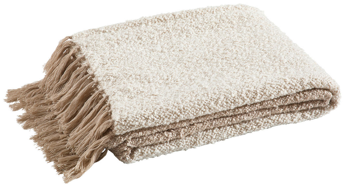 WOHNDECKE 130/170 cm  - Elfenbein/Beige, Textil (130/170cm) - Novel