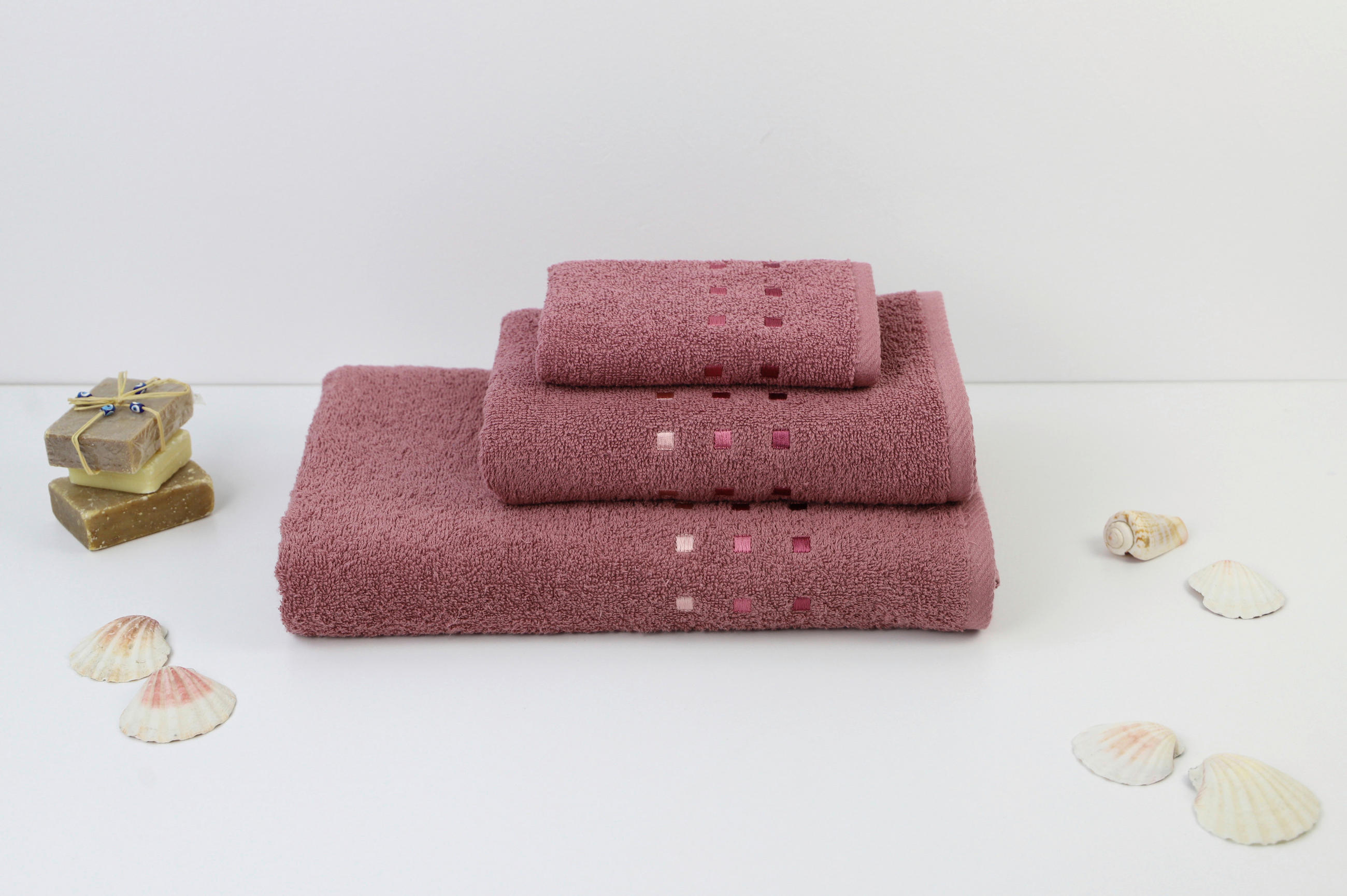 RUČNÍK PRO HOSTY, 30/50 cm, starorůžová - starorůžová, Konvenční, textil (30/50cm) - Esposa