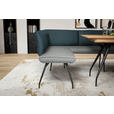 ECKBANK 225/165 cm  in Graublau  - Graublau/Schwarz, Design, Textil/Metall (225/165cm) - Moderano