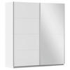 SCHWEBETÜRENSCHRANK in Weiss  - Weiss/Alufarben, Modern, Holzwerkstoff/Metall (181/197/61cm) - Rauch Möbel