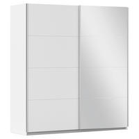 SCHWEBETÜRENSCHRANK in Weiss  - Weiss/Alufarben, Modern, Holzwerkstoff/Metall (181/197/61cm) - Rauch Möbel
