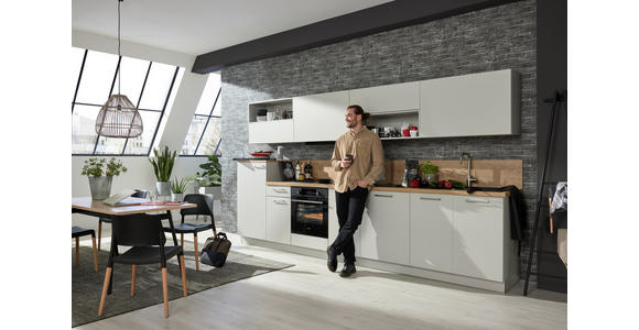 EINBAUKÜCHE   - Platinfarben/Grau, Design, Holzwerkstoff - Dieter Knoll