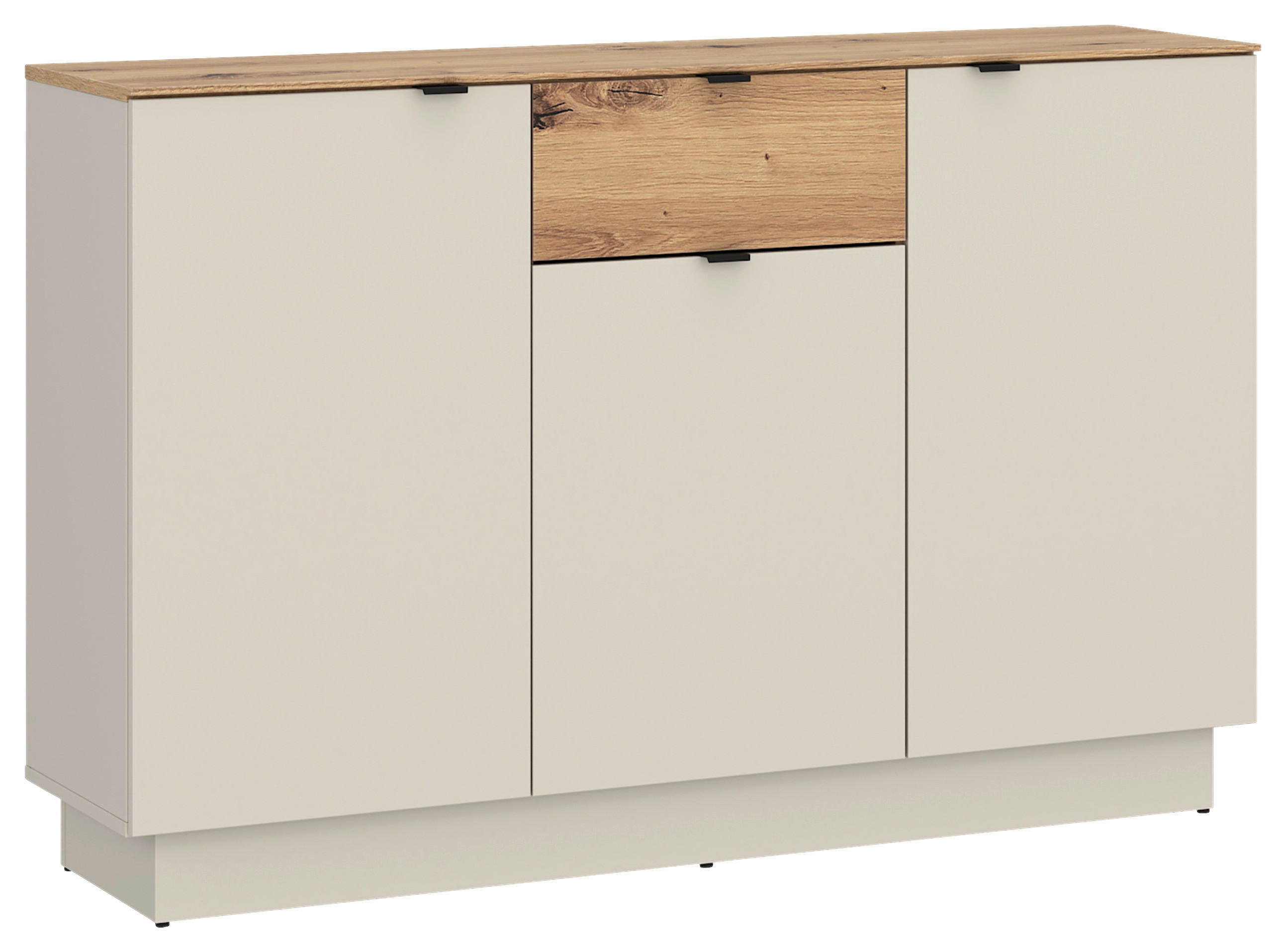 SIDEBOARD VIONA 135/90/40 cm 1 Schublade(n)  - Kaschmir/Eiche Artisan, Basics, Holzwerkstoff/Kunststoff (135/90/40cm) - Livetastic