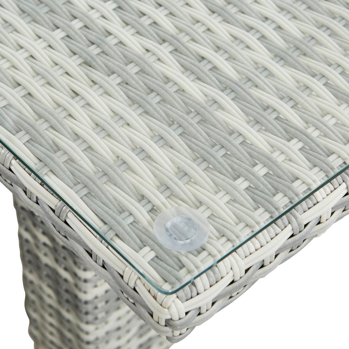 JEDÁLENSKÁ TERASOVÁ SÚPRAVA kov, plast, sklo, textil - sivá, Modern, kov/textil (177/192,5cm) - Ambia Garden