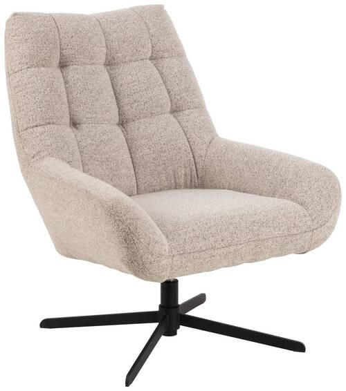 SESSEL in Webstoff Beige  - Beige/Schwarz, Konventionell, Textil/Metall (73/88/82cm) - Livetastic
