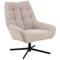 SESSEL in Webstoff Beige  - Beige/Schwarz, Konventionell, Textil/Metall (73/88/82cm) - Livetastic