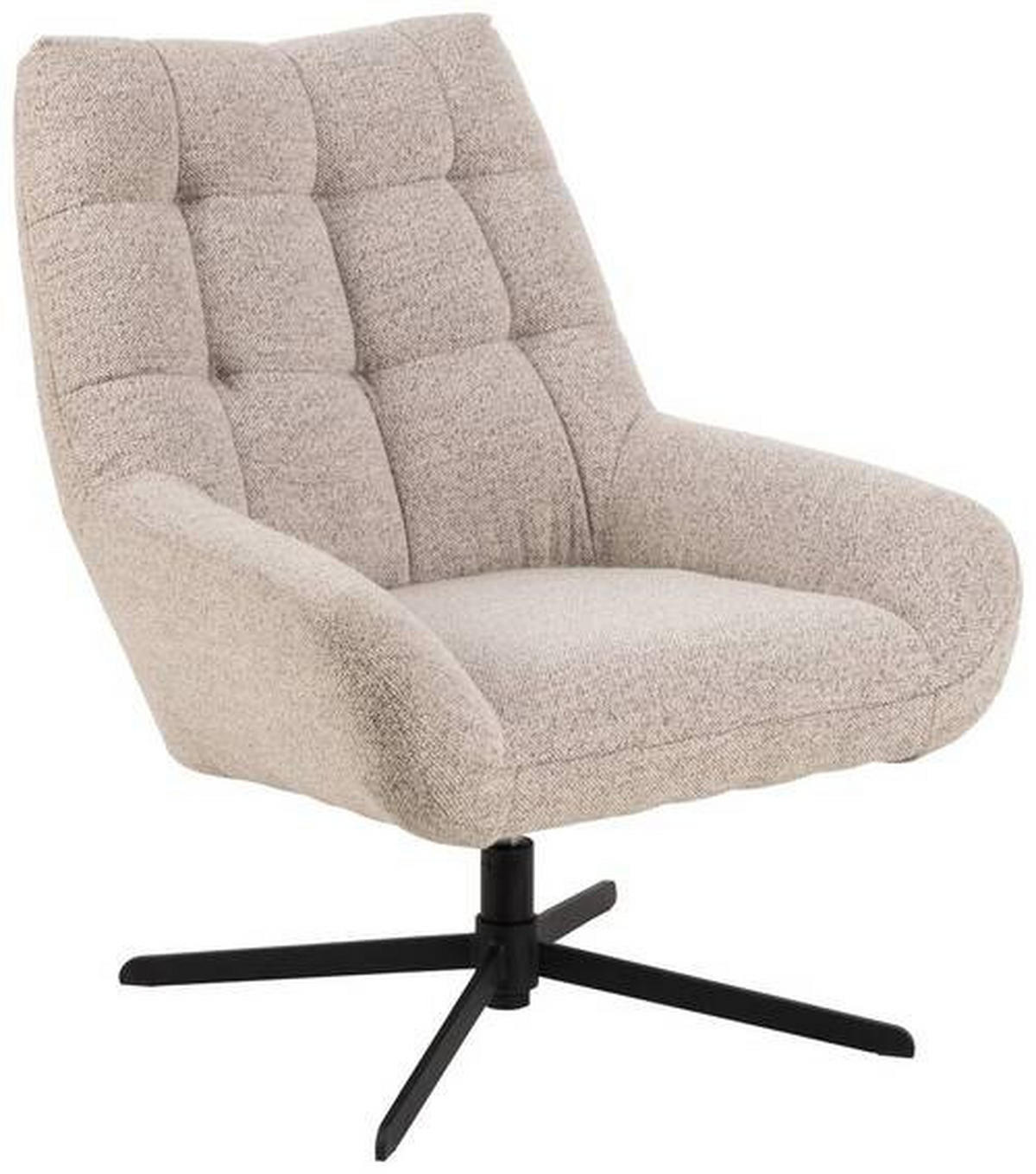 SESSEL in Webstoff Beige  - Beige/Schwarz, Konventionell, Textil/Metall (73/88/82cm) - Livetastic