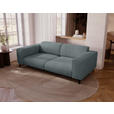 2-SITZER-SOFA Cord Graphitfarben  - Schwarz/Graphitfarben, KONVENTIONELL, Textil/Metall (207/75/104cm) - Carryhome