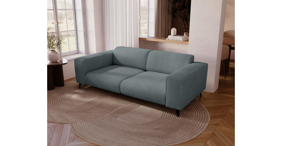 2-SITZER-SOFA Cord Graphitfarben  - Schwarz/Graphitfarben, KONVENTIONELL, Textil/Metall (207/75/104cm) - Carryhome