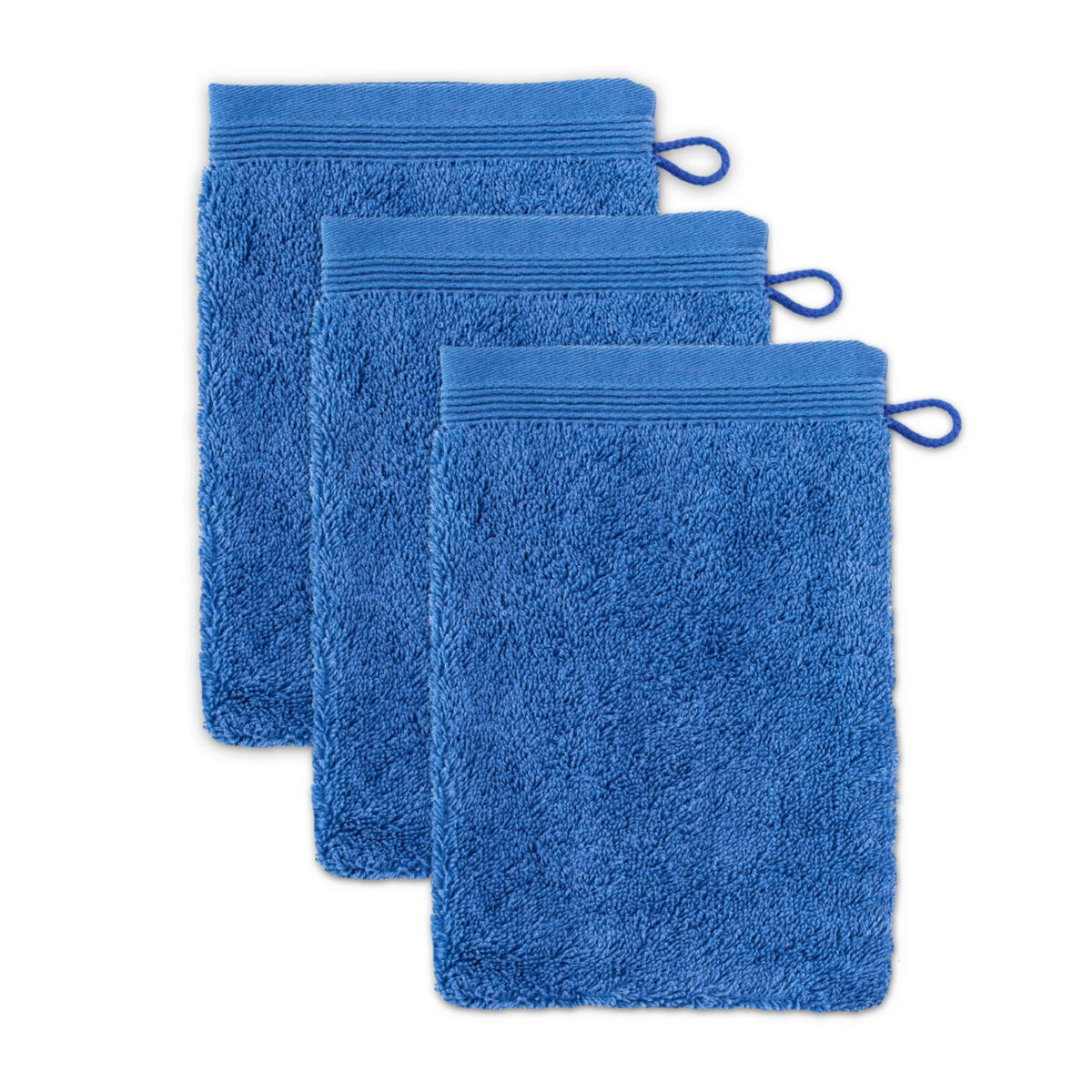 FROTTIERSET Superwuschel Blau 3-teilig  - Blau, Basics, Textil (15/20cm) - Moeve