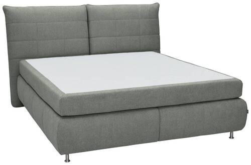 BOXSPRINGBETT 180/200 cm  in Grau  - Edelstahlfarben/Grau, Konventionell, Textil (180/200cm) - Dieter Knoll