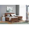 BOXSPRINGBETT 200/200 cm  in Cognac  - Eichefarben/Cognac, KONVENTIONELL, Holz/Textil (200/200cm) - Voleo