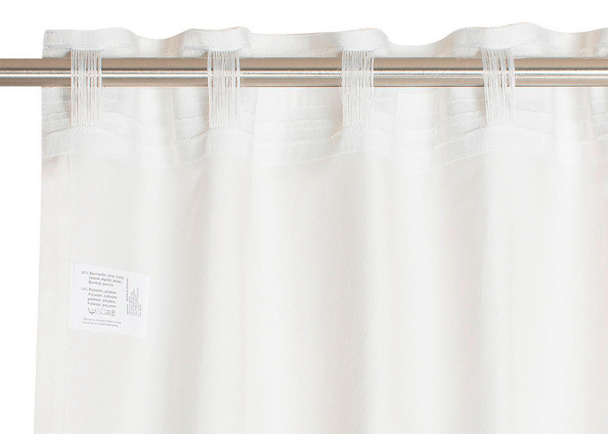 FERTIGVORHANG blickdicht  - Weiß, Basics, Textil (130/250cm) - Schöner Wohnen