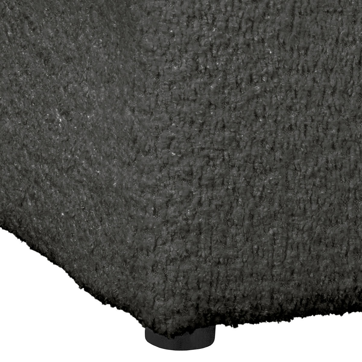 ECKSOFA Naomi in Chenille Anthrazit Rückenkissen  243/284 cm  - Anthrazit/Schwarz, Design, Kunststoff/Textil (243/284cm) - P & B
