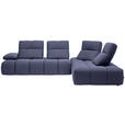 ECKSOFA in Struktur Violett  313/233 cm  - Violett/Schwarz, Design, Kunststoff/Textil (313/233cm) - Emilio Belluti
