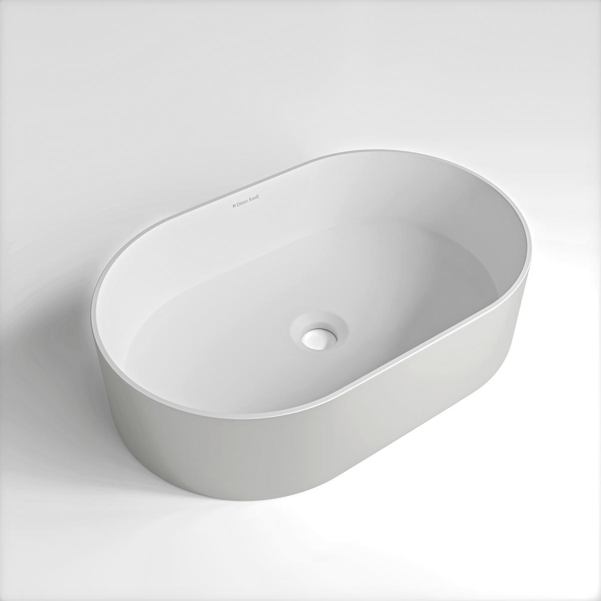 WASCHBECKEN 55/14/35 cm  - Edelstahlfarben/Weiß, Basics, Stein (55/14/35cm) - Dieter Knoll