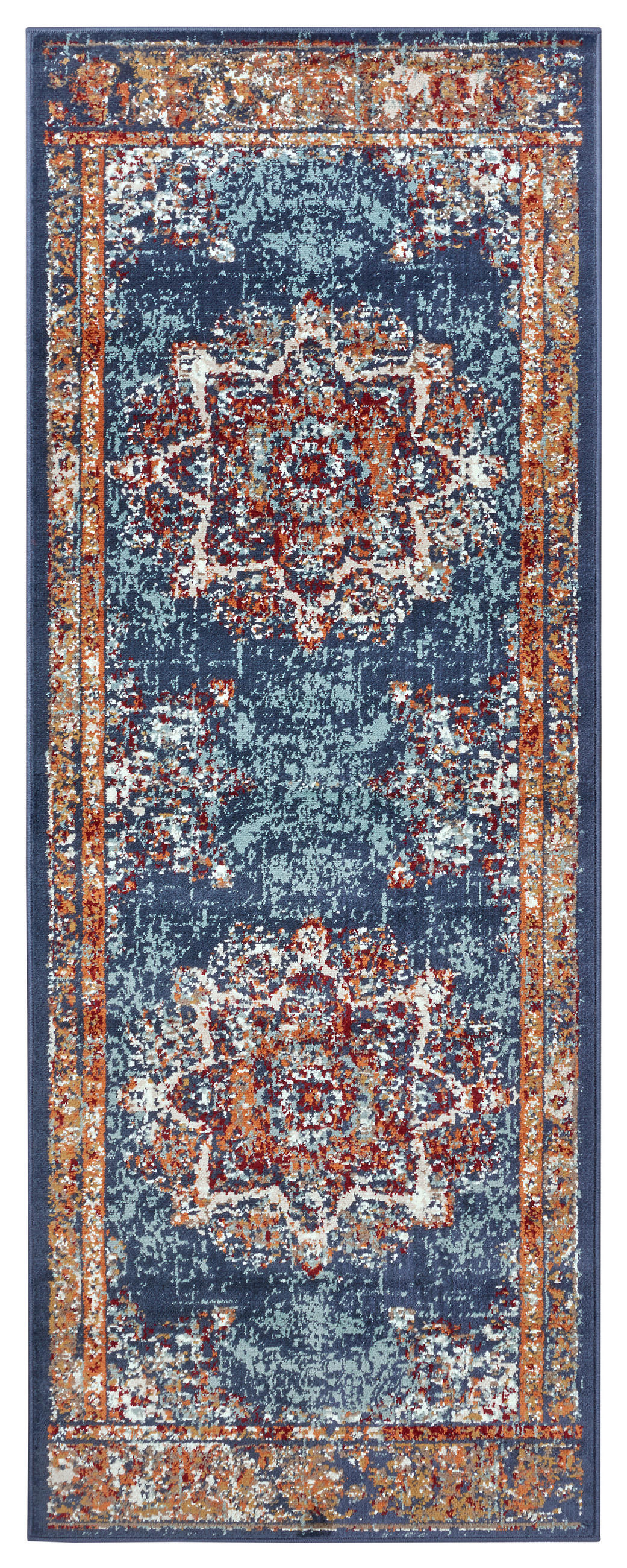 LÄUFER 80/240 cm Luxor  - Blau/Multicolor, Design, Kunststoff/Textil (80/240cm)