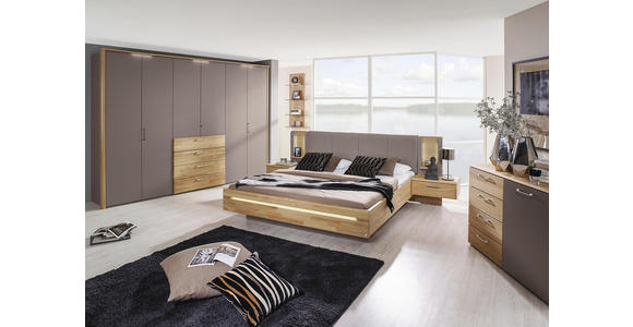 SCHLAFZIMMER Eichefarben, Fango - Fango/Eichefarben, KONVENTIONELL, Holz (180/200cm) - Dieter Knoll