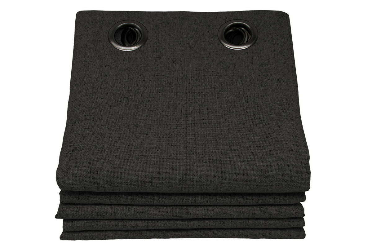 VERDUNKELUNGSVORHANG - Dunkelgrau, Basics, Textil (135/260cm)