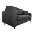 2-SITZER-SOFA in Lederlook Grau - Schwarz/Grau, KONVENTIONELL, Holz/Textil (164/96/86cm) - Carryhome